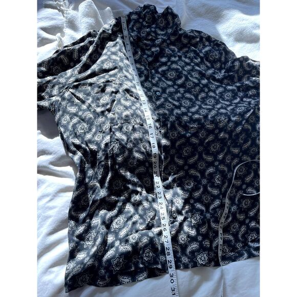 Mens AllSaints Mitte Long Sleeve Paisley Shirt Relaxed Fit Size Large - Picture 5 of 12